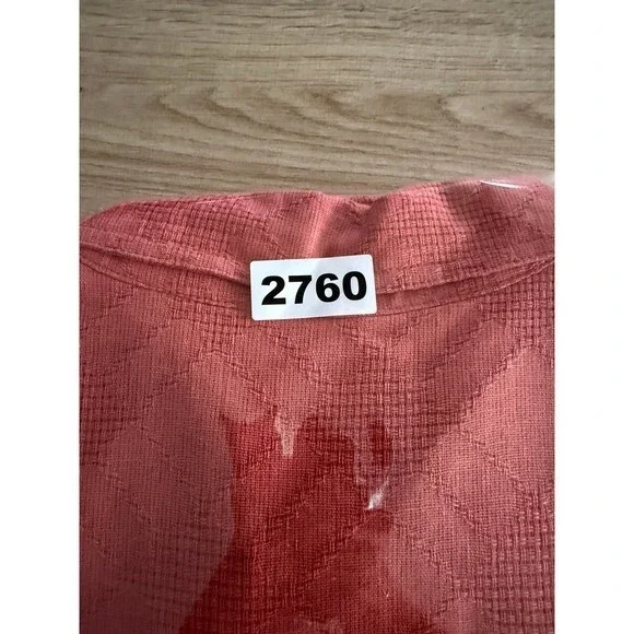 Coldwater Creek Linen Blend Button Jacket Womens L Coral Coastal Classic Shacket - Picture 11 of 11